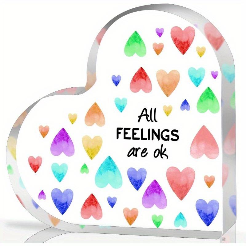 Psychotherapy Affirmations Heart - Positive Mental Health Decor for Counseling Spaces