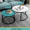Nordic-Style Round Coffee Table, Modern Minimalist Design for Small Apartments, Creative Wrought Iron Base