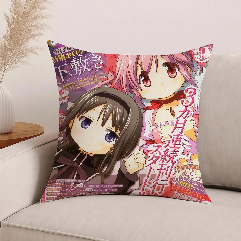 Anime p-Puella Magi Madoka m-Magica Pillow Case Office Cushions Suitable For Sofa Car Bedroom Decorative Cushion Cover