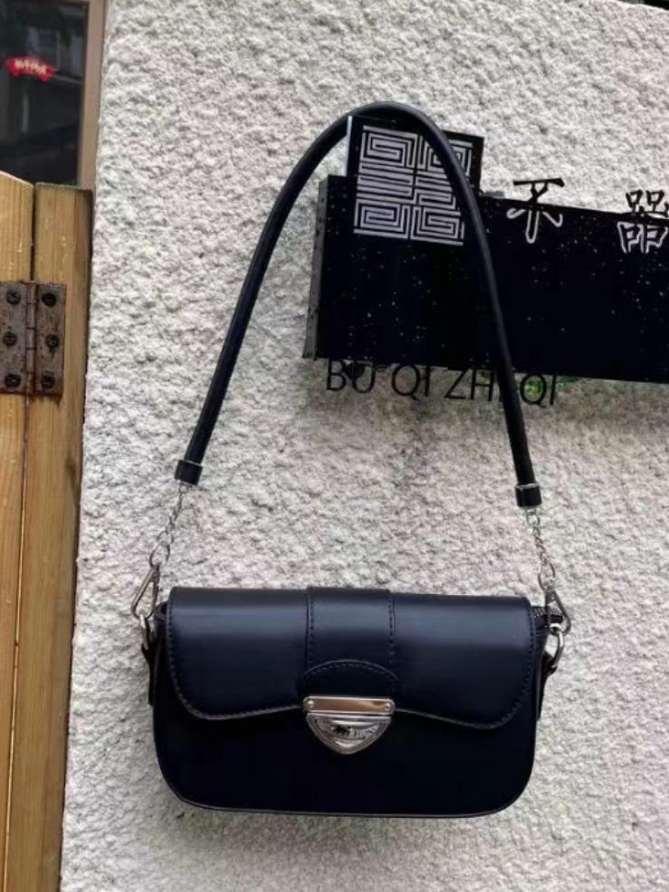 

Сумка HB 2024, нишевый дизайн, новая женская сумка, сумка через плечо в стиле ретро с замком, универсальная сумка-мессенджер чёрный