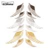 10Pc S/L Gold Color/Silver/Bronze Filigree Wraps Angel Wings Pendant Metal Crafts For DIY Headwear Jewelry Making Accessories