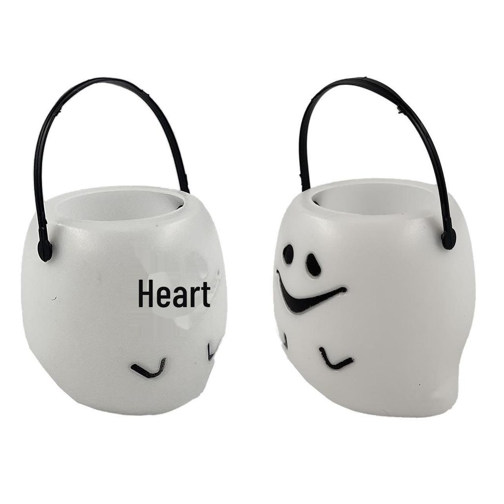 Halloween Pumpkin & Ghost Buckets: Witch, Purple Pumpkin, Skull Decorations