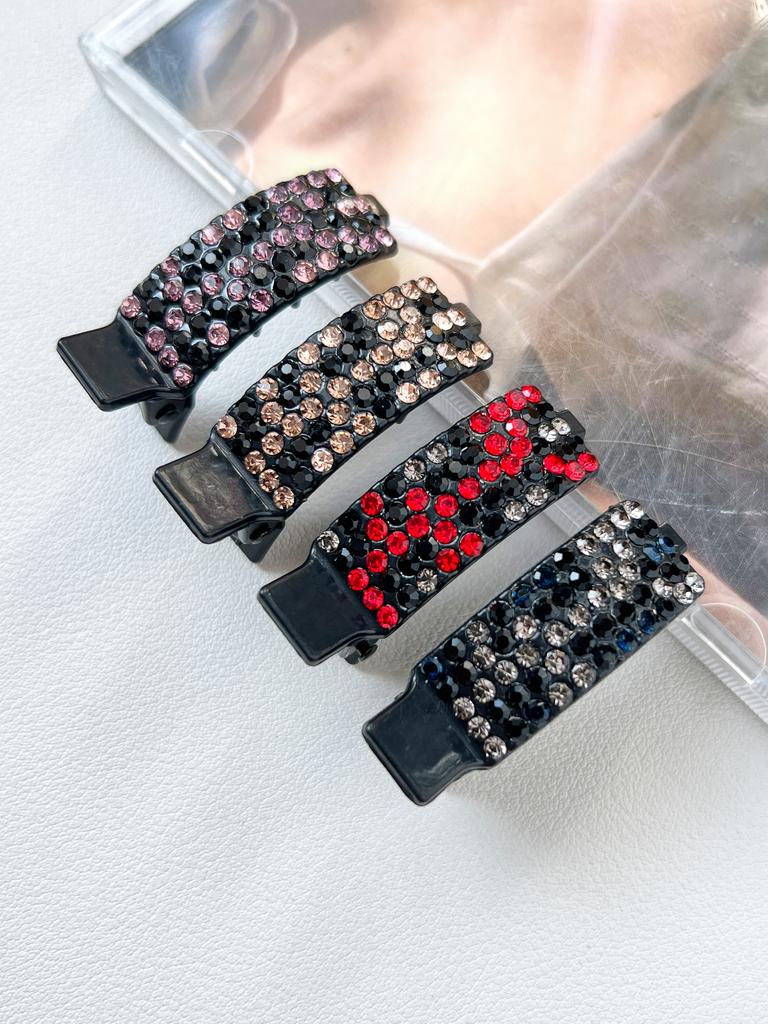 1/2/4Pcs Sparkling Crystal Stone Braided Hair Clips for Women Gift Wedding Party Hair Accessories Hair Barrette with Rhinestones