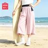 MINISO Girls' Summer Loose Wide-Leg Cropped Pants