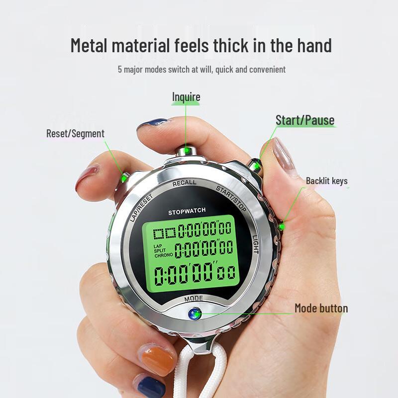 Ostravar Luminous Metal 30-Lap Stopwatch