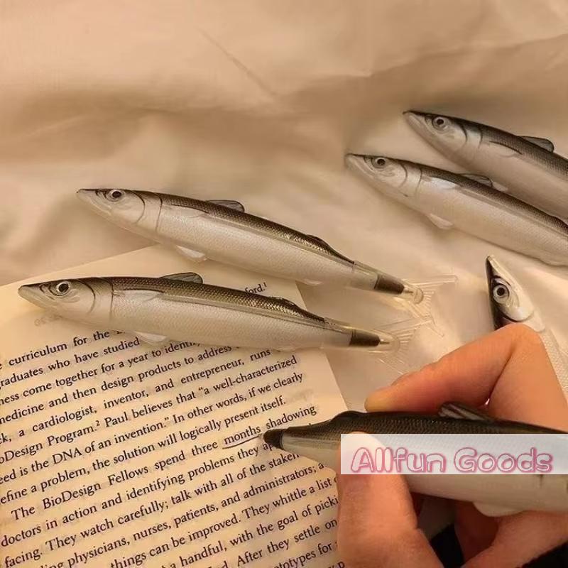 [TG835]1/3/5Pcs Fun Realistic Fish Shaped Gel Pen Smooth Writing Office Students Stationery Gift School Supplies