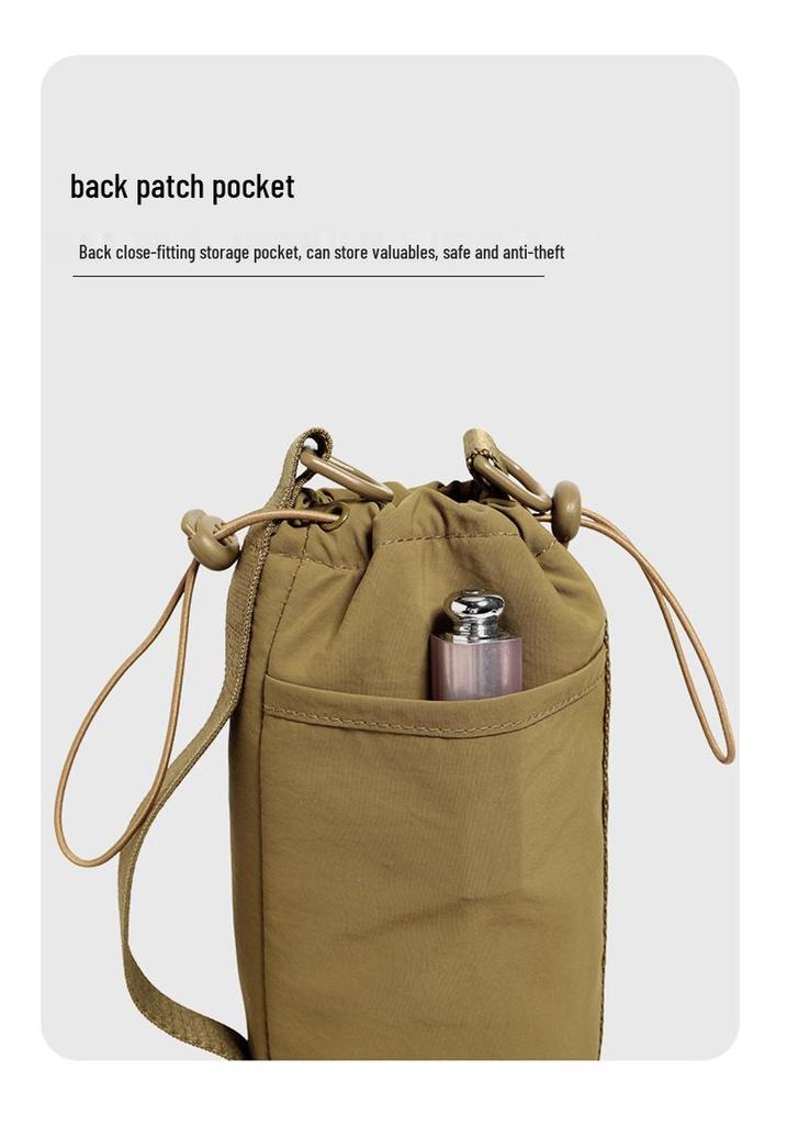 Unisex Crossbody Water Bottle & Phone Bag - Casual Outdoor Storage Bag with Front Pocket
