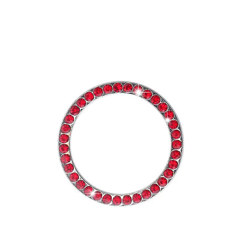 

Car with drill, one key start ring, circular decoration, engine ignition ring, flashing rhinestone decoration accessories