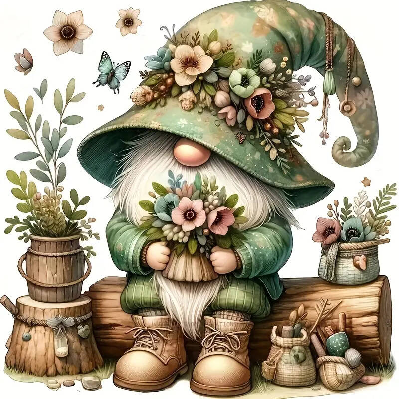 

Гном Алмазная Живопись Вышивка Крестом Пейзаж Алмазная Мозаика Полная Вышивка Крестом Полный Набор Настенное Искусство Round 20x20cm