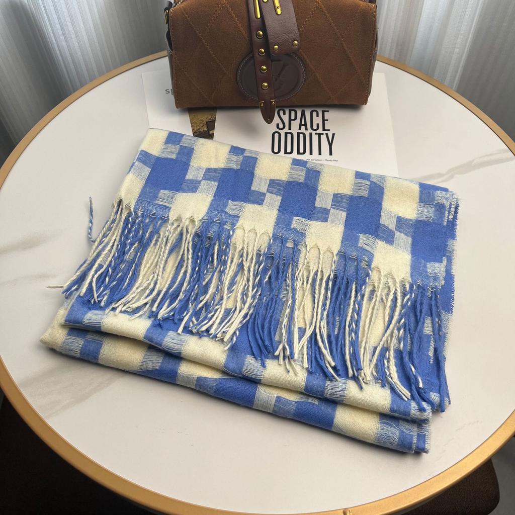 Plaid Scarf Autumn and Winter Women's High End Korean Style Winter Warm Scarf Thickened Imitation Cashmere Shawl