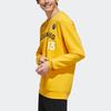 Adidas Neo Varsity Logo Print Knit Sweater Men Sweatshirt Yellow GJ8949