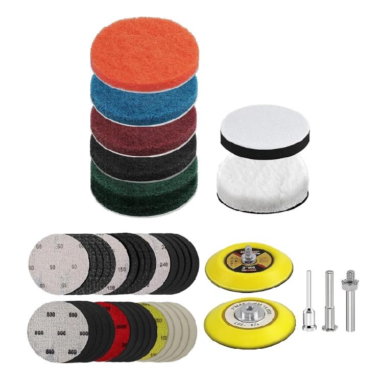 

42PCS Car Headlight RestorationKit, 3Inch Cleaner Restorer with Sanding Discs 1