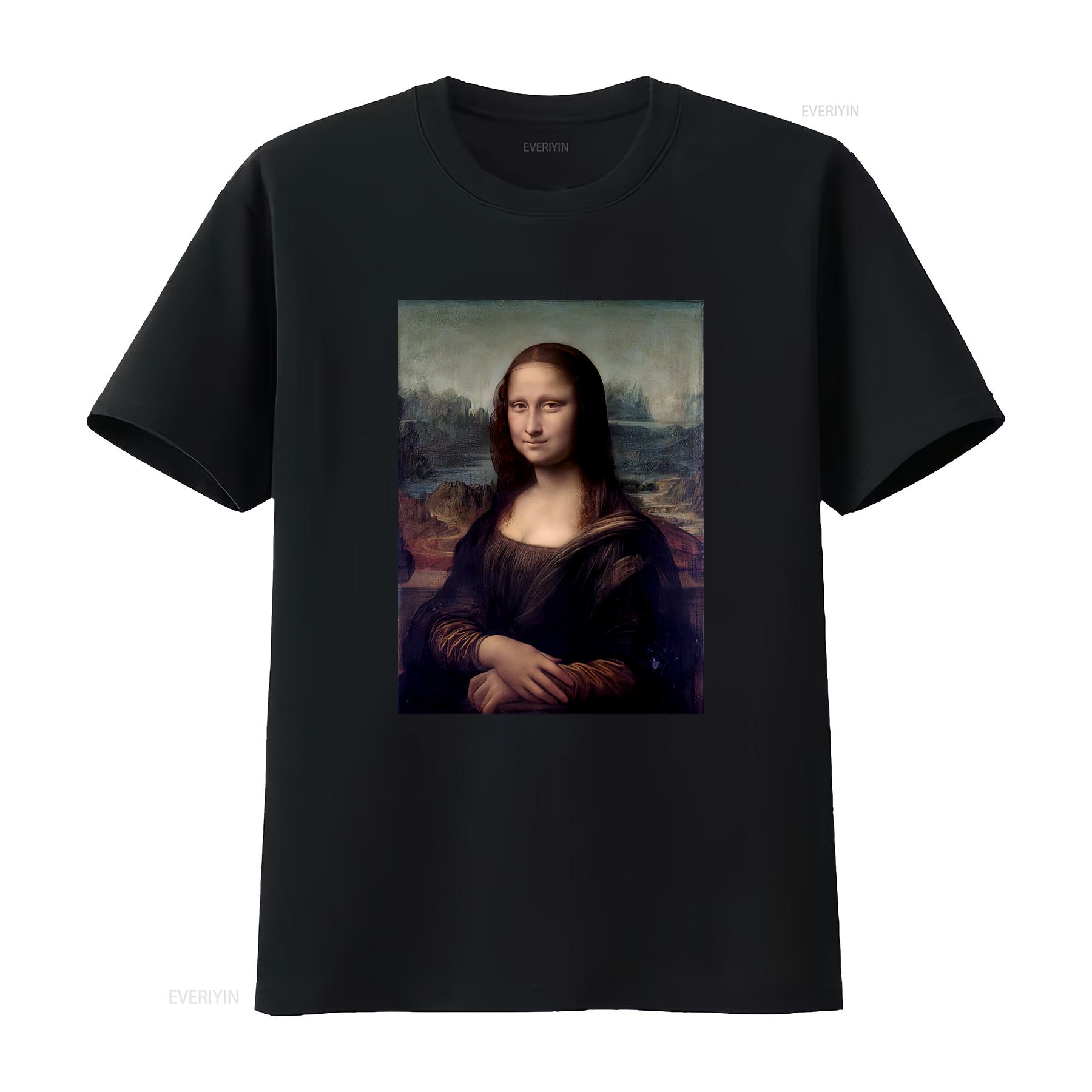 

Da Vinci Mona Lisa T Shirt Iconic Renaissance Art Print Perfect for Lovers Fans of Timeless Beauty vintage Washed Breathable 4XL