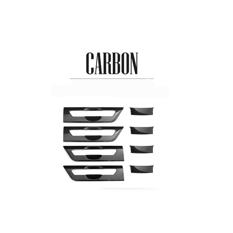 Car Carbon/Black Exterior Outer Door Bowl Trim Strip ABS Material Decoration Accessory For KIA Carnival 2022-2026Left-Hand Drive