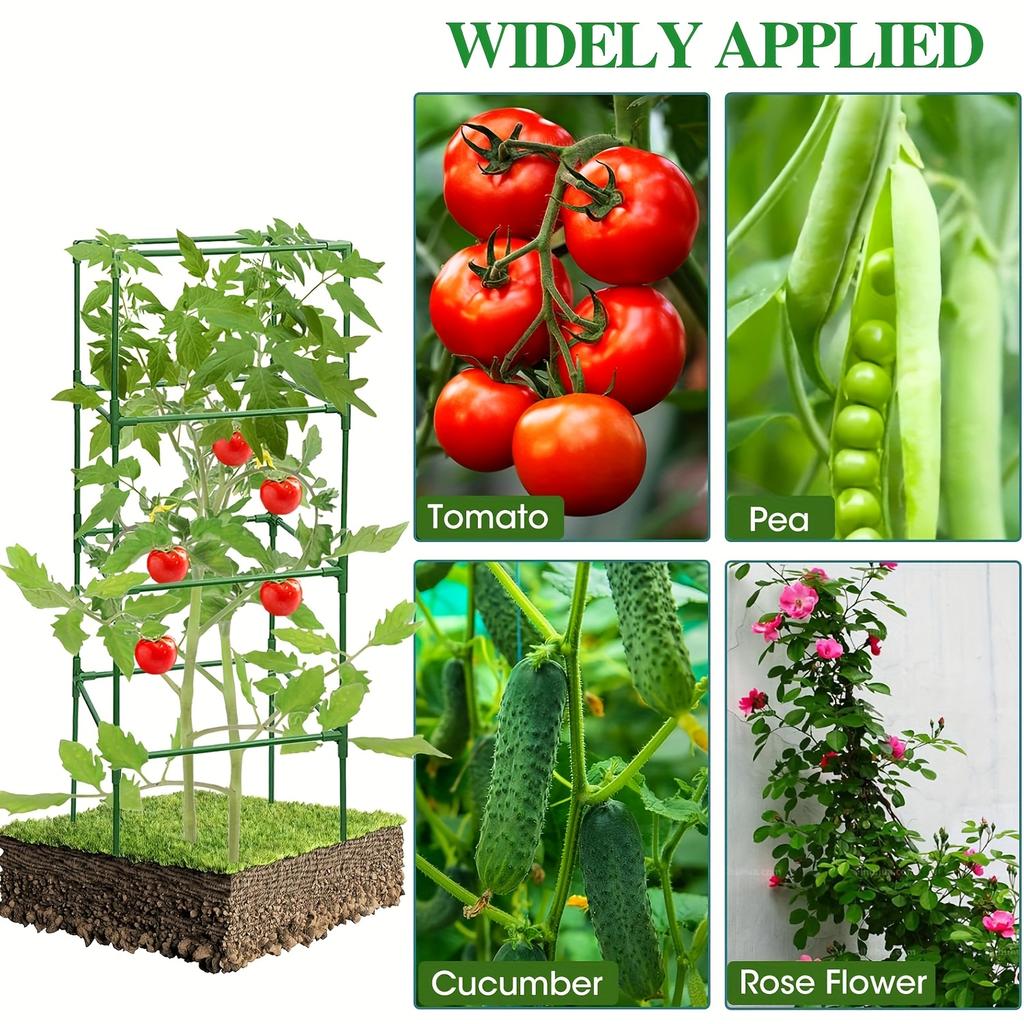 Plant Climbing Trellis for Tomatoes, Cucumbers, Beans - Durable Green Garden Support, Easy Assembly