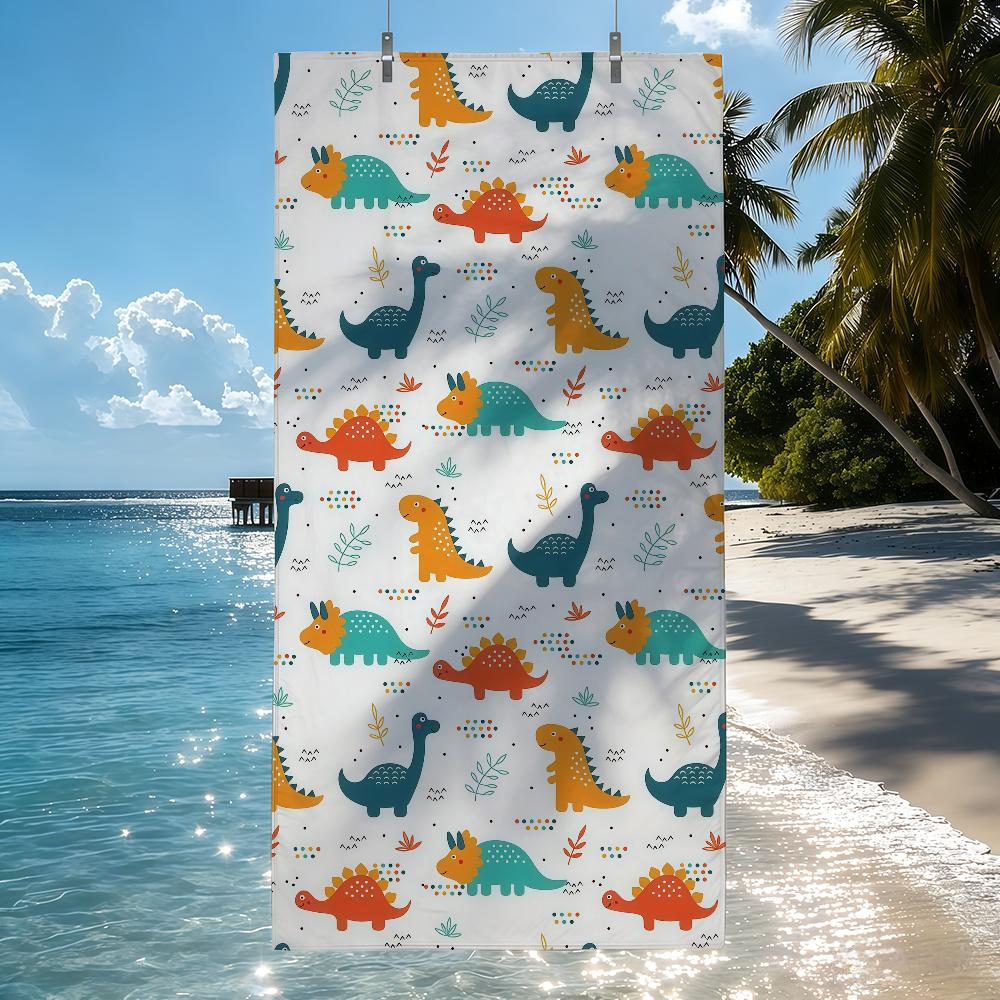 Cartoon Dinosaur cute kid Towel Quick Drying Beach Towels Are Suitable For Swimming Pools Camping Yoga And The Gym