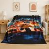 Cartoon R-Robloxs Spiel Gamer Flanelldecke Weiche Warme Überwurfdecke für Schlafzimmer Wohnzimmer Bett Reise Camping Picknick Geschenk