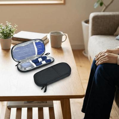 Portable Zippers Closure Insulin Cooling Bag Efficient Reusable Insulin Cooler Protective Thermal Insulated Cooler Diabetics