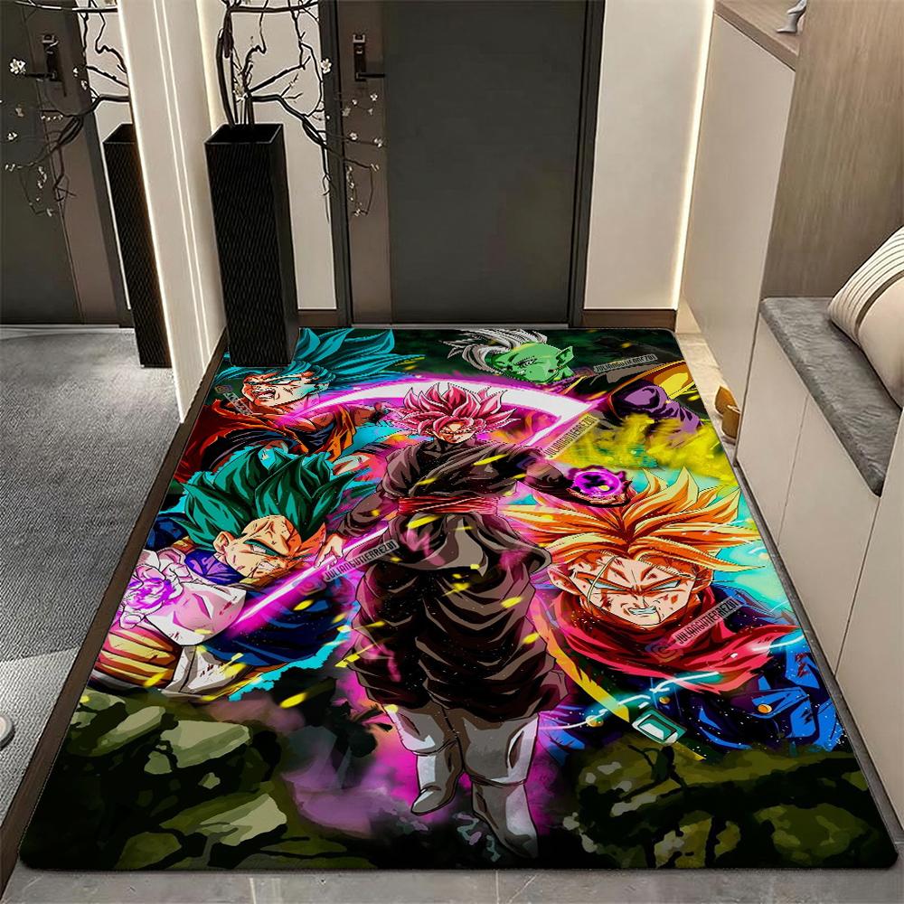 Goku'S Many Forms Printed Rug Nonslip Durable Carpet For Study Reading Area Home Party Decor Birthday Gift