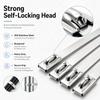 Anti-rust Stainless Steel Cable Zip Ties 20/50Pcs Durable Heavy Duty Strap For Outdoor Auto Machine Wire Arrangement