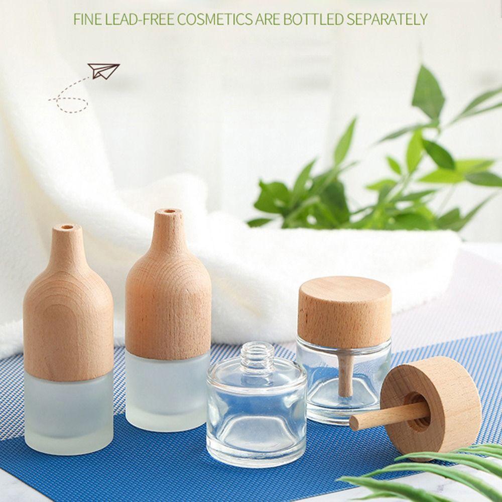 Refillable Diffuser Bottles with Wooden Cap Creative Aromatherapy Bottle  Room