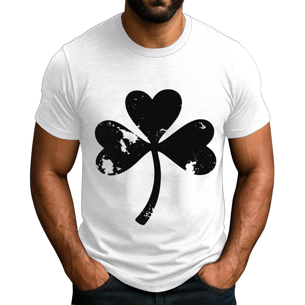 Men's  Popular T-shirt Printed Round Neck Short Sleeve T-shirt