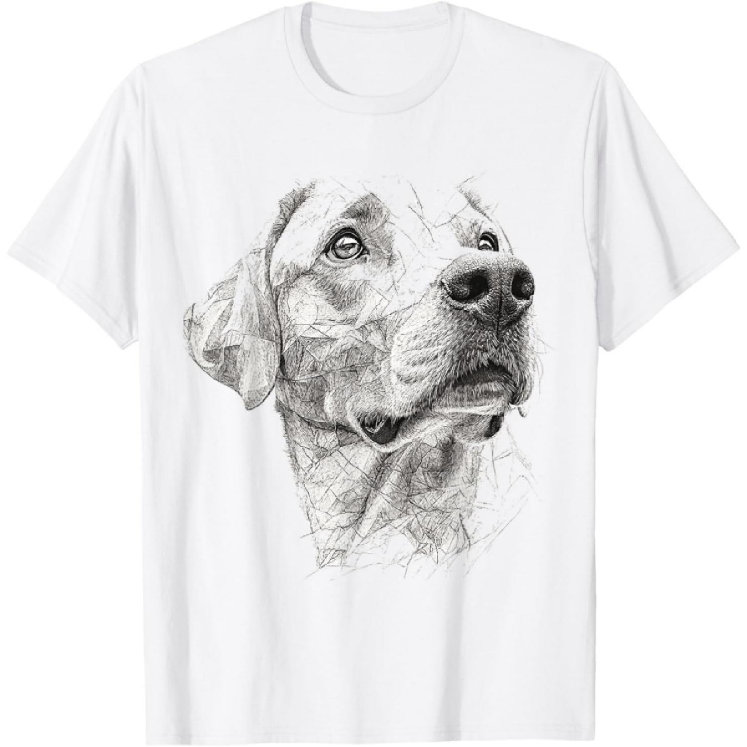 Мотив Собака Лабрадор Ретривер Искусство для Питомцев Футболка с Лабрадором Ретривером S