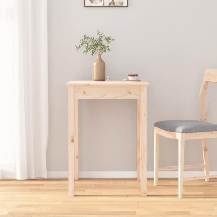 VidaXL Table à manger 55x55x75 cm Bois massif de pin 814254