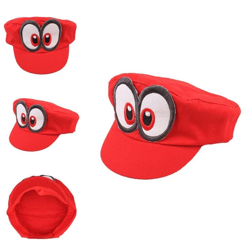 Cappellino Super Mario Odyssey Unisex Cappellino da Baseball Rosso Accessorio Costume Cosplay Per Adulti e Bambini