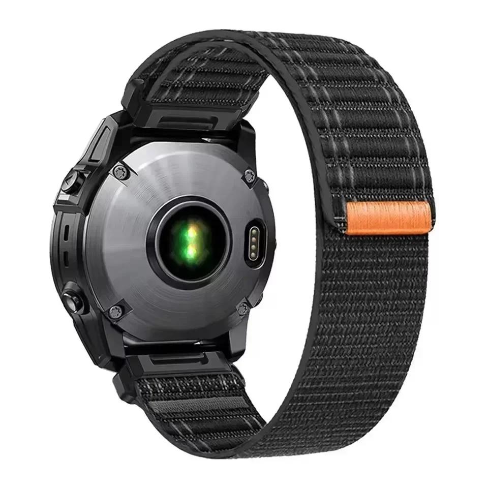 QuickFit Nylon-Schlaufengurt 26mm 22mm Für Garmin Fenix 8 Pro 47mm 51mm E 7 7X Pro 6 6X Armband Descent Mk3i/Instinct 3 Uhrenarmband
