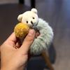 Neues Mädchen Bär Scrunchie Süße Haargummis Haarseil Haaraccessoires Pferdeschwanzhalter