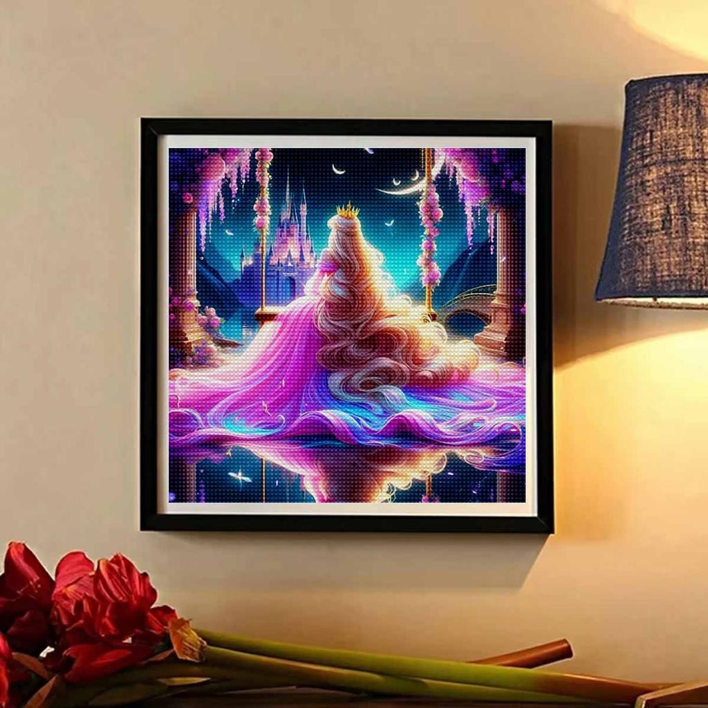 5D DIY Diamond Painting Decorative Rapunzel Full Round Drill Scenery Diamond Embroidery Cross Stitch Kits Home Decor Gift