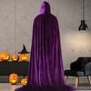 Halloween Cape Super Soft Solid Color with Hat Fine Texture Smooth To Touch Enhance Atmosphere Cloth Christmas Halloween Cloak Hooded Cosplay Cape