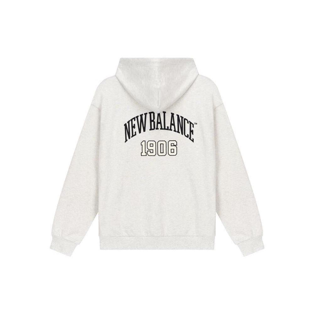 New Balance Sweatshirts Unisex White Hooded Moderate Regular 5CD38831-OA