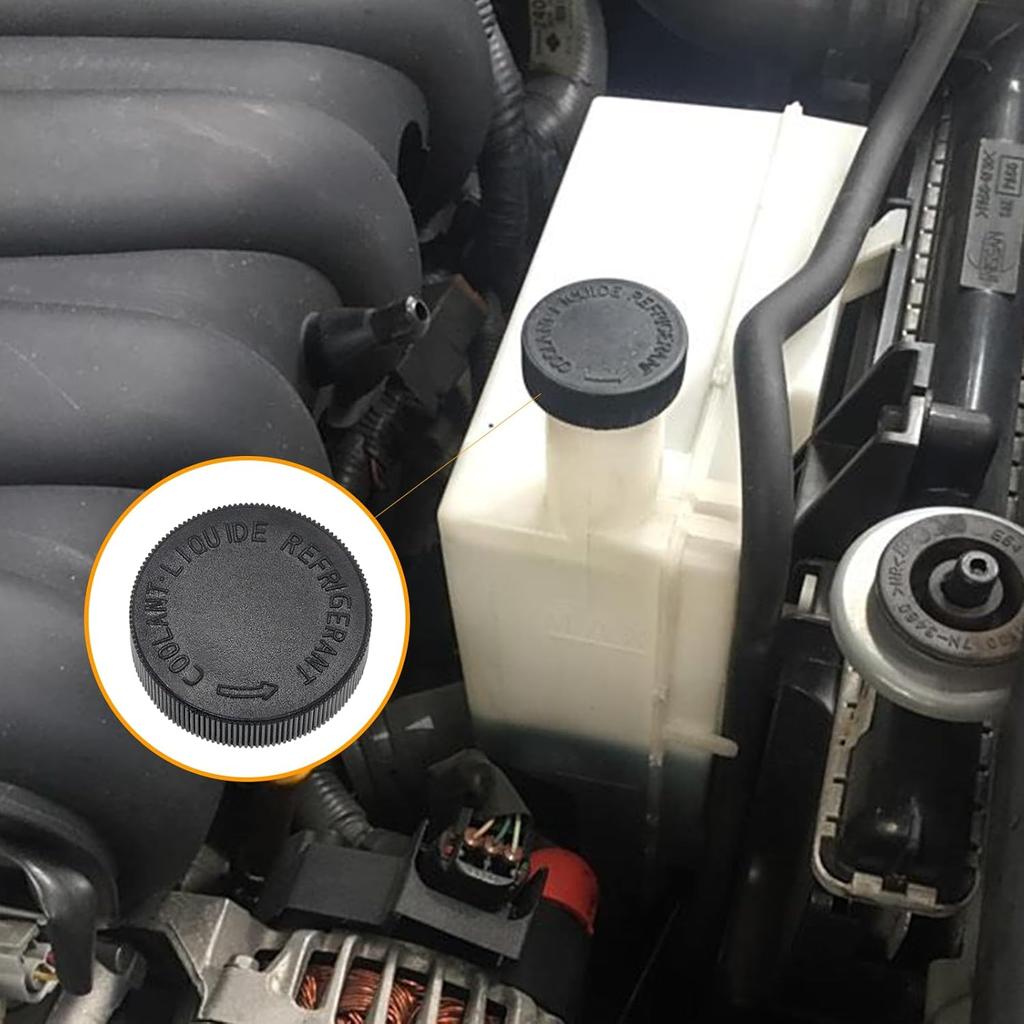 21712-79900 Black Coolant Reservoir Cap 2PCS Engine Radiator Coolant Water Tank Cap Radiator Overflow Tank Lid Cap Compatible with Nissan Murano