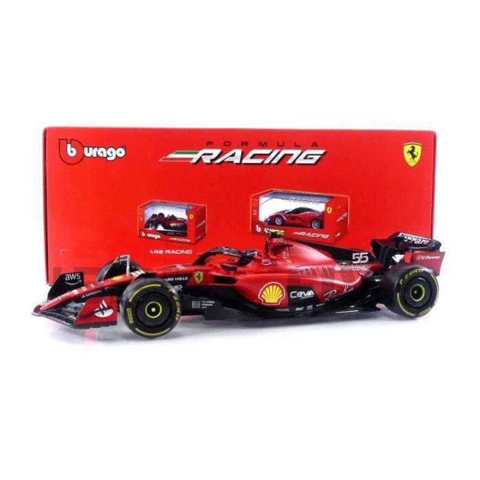 Voiture Miniature de Collection - BBURAGO - FERRARI F1-23 - 1/18 - Rouge / Noir - Saison 2023
