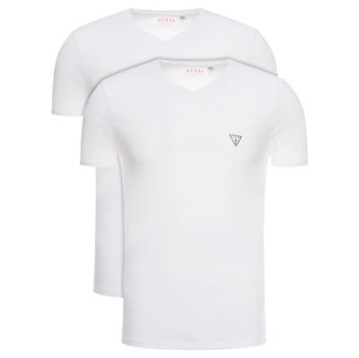 Guess Men's V-Neck T-Shirts, 2 Pack, White, Size XXL
