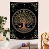 Tree of Life Tapestry Sun Moon Wall Hanging for Bedroom Living Room Dorm Spiritual Boho Home Decor