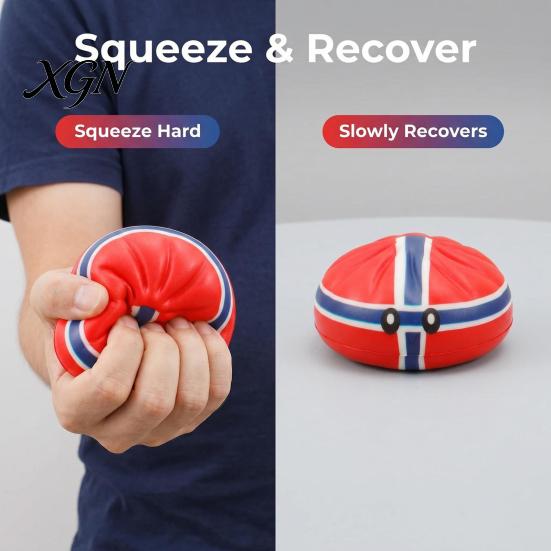 Soft Dumpling Toy 1/6Pcs Cartoon Stress Relief Anti-anxiety Flag Pattern Steamed Bun Squeeze Fidget Hand Relaxation Decompression Gadget Tool
