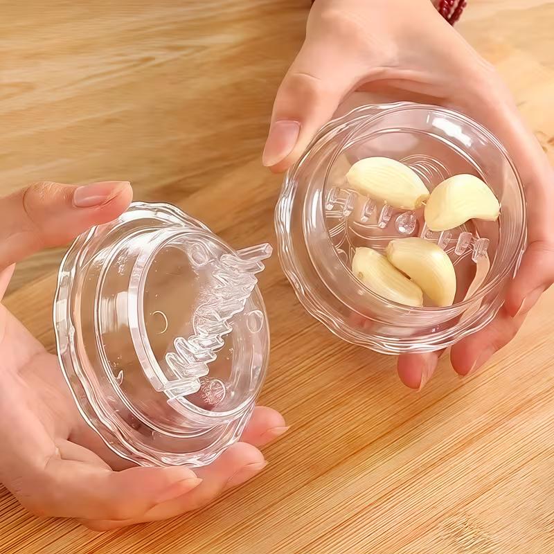 Multifunctional Garlic Crusher Manual Press and Roll Chopper Kitchen Garlic Mincer Vegetable Cutter Easy Use Kitchen Tool