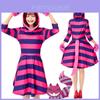 Charming Alice In Wonderland Cheshire Cat Adult Costume With Cozy Hooded Design