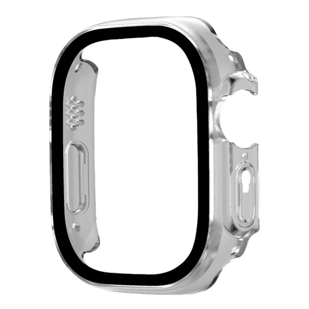 WANLONFENG For Apple Watch Ultra 2    Ultra 49mm 2-in-1 Hard PC Frame Waterproof Case with Tempered Glass Screen Protector