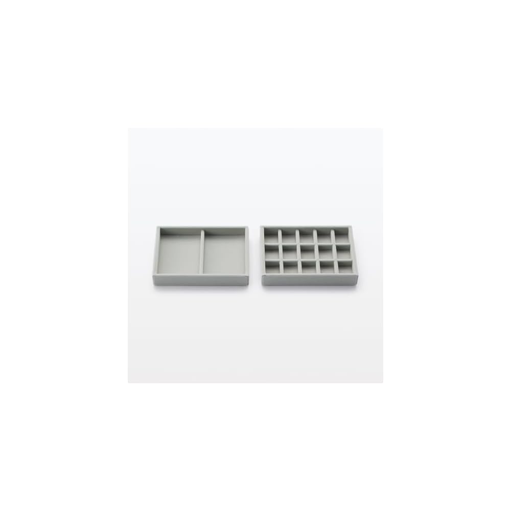 MUJI Stackable Velour Case, Vertical, for Acrylic Cases, Gray, 155cm (W) x 12cm (D) x 25cm (H),