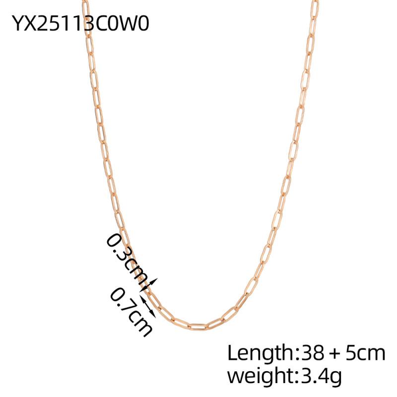 CARLIDANA Fashion Stainless Steel Gold Plated Paper Clip Bracelets Women Men Cuban Link Mesh Chain Bracelet Simple Jewelry