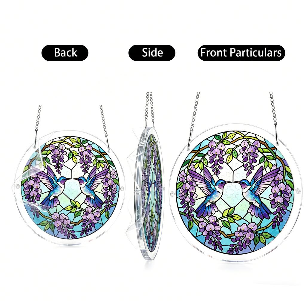 Acrylic Puzzle Window Hanging, Colorful Sunrise Sun Catchers Panel SunCatchers Puzzles Decor For Birthday Women, Men, Wife, Aunt, And Mom