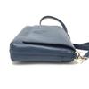 Tory Burch Logo Fringe Shoulder Bag Leather blue/SilverHardware