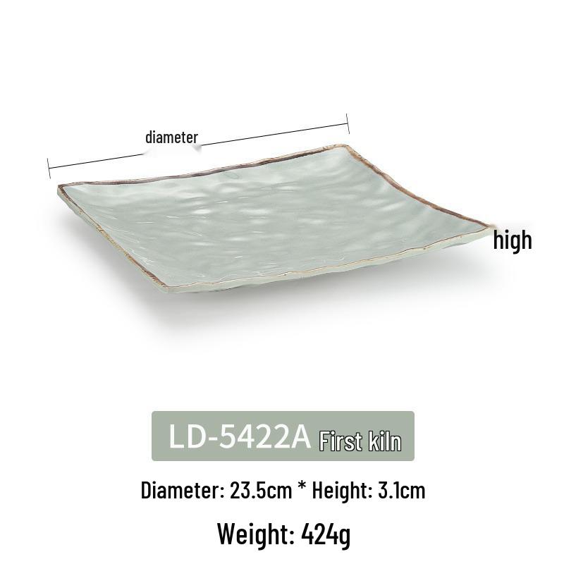 Melamine Imitation Porcelain Square Plate for Cold Dishes, Stir-fry, or Rice - Ideal for Hotels and Restaurants.