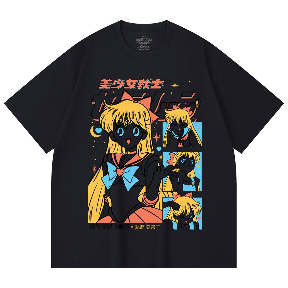 230 Gsm 100% Cotton Minako Aino Print Unisex Heavy Cotton T Shirt