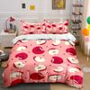 Apple Pattern Decorative Set Bedding Set with 1 Duvet Cover 2 Pillowcases Single Double King Queen, Gift
