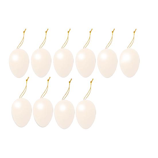 

12 шт., пластиковые пасхальные яйца, подвесные украшения, ассорти из яиц, украшение для пасхальной вечеринки, сделай сам, живопись, ремесло для детей 12pcs белый